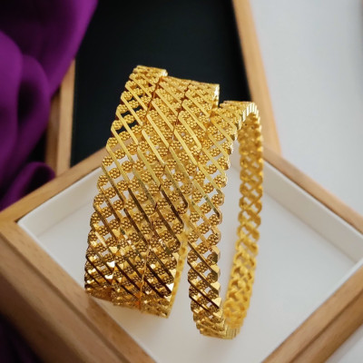 gb creation Brass Gold-plated Bangle Set(Pack of 4)