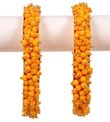 V FASHION JEWELLERY Alloy Gold-plated Bangle Set(Pack of 2)