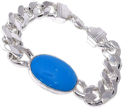 KUNDLI GEMS Stone Turquoise Silver Bracelet
