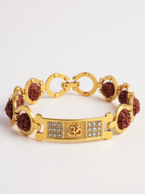 RAPPERSSHOP Stainless Steel Cubic Zirconia Gold-plated Bracelet