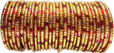 SVB Glass Gold-plated Bangle Set(Pack of 36)
