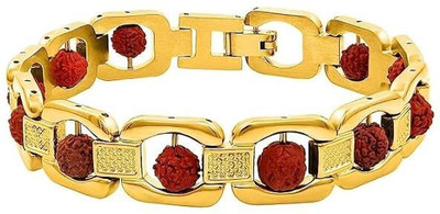 MK Gallery Rudraksha Rhodium Bracelet