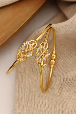 BIMIJEWEL Alloy Gold-plated Bangle(Pack of 2)