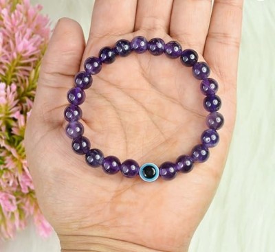 NAVYA ART Amethyst, Crystal, Evil Eye Beads, Agate, Crystal, Jade, Quartz Bracelet