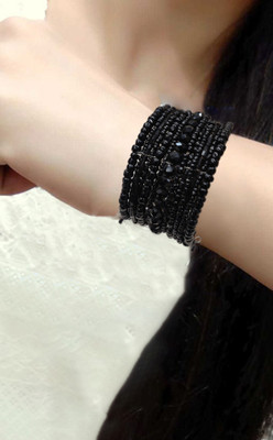 Grace Collections Alloy Beads Gold-plated Cuff