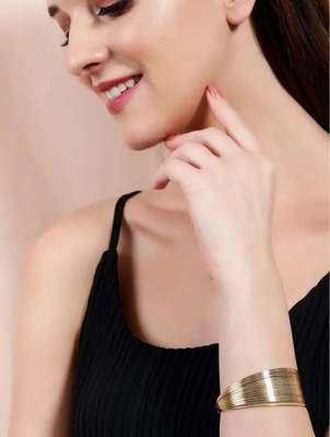 Trendz Hack Alloy Gold-plated Cuff