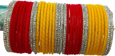 DURGANSH Glass Zircon Bangle Set(Pack of 36)