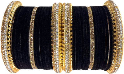 Ammoli Metal Sapphire Bangle Set(Pack of 10)