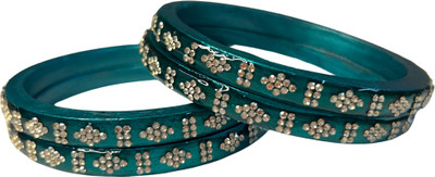 kwikpick traders Lac Cubic Zirconia Bangle Set(Pack of 4)
