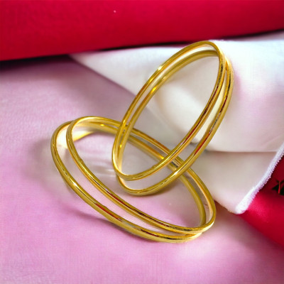 AARISAI Metal Gold-plated Bangle Set(Pack of 4)