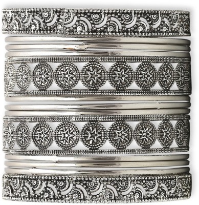 fabula Alloy Silver Bangle(Pack of 13)