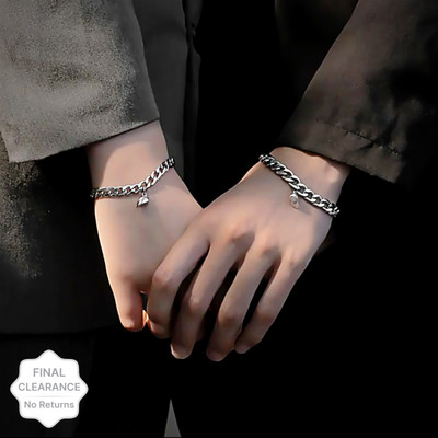 ruby collection Sterling Silver Sterling Silver Bracelet Set(Pack of 2)