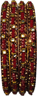 StyleNine Brass Cubic Zirconia Bangle Set(Pack of 4)