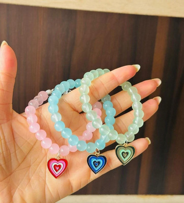 Amit Fashion Alloy Beads Charm Bracelet(Pack of 3)