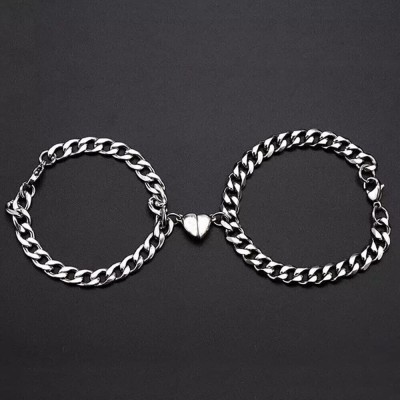 HouseOfCommon Metal, Brass, Copper, Alloy Platinum, Sterling Silver Bracelet(Pack of 2)