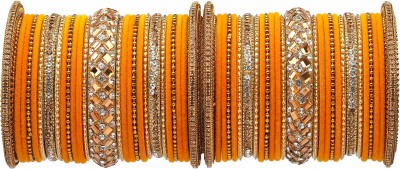 GLIKA Metal Beads Gold-plated Bangle Set(Pack of 54)