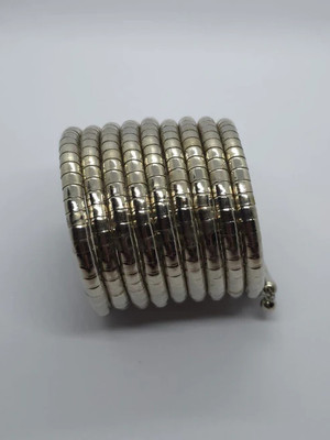 Grace Collections Alloy Beads Silver Bracelet