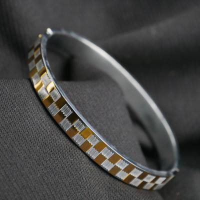 Antico Stainless Steel Gold-plated, Sterling Silver Kada