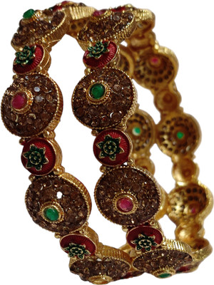 KAMAAKSHI FASHION COLLECTIONS Plastic Gold-plated Bangle Set(Pack of 2)