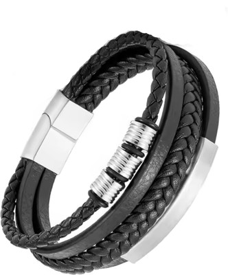 Shiv Jagdamba Leather, Stainless Steel Bracelet