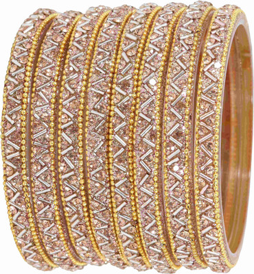 NMII Glass Zircon Bangle Set(Pack of 8)