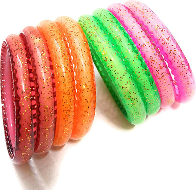 KB Corner Plastic Bangle Set(Pack of 8)