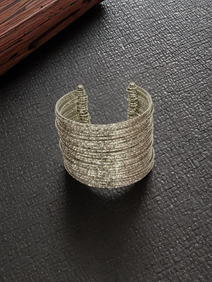 Evaraah Stainless Steel Cubic Zirconia,  Silver Bracelet