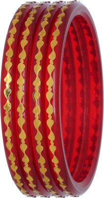 JOYERIA FASHIONS Plastic Diamond Bangle Set(Pack of 4)