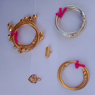 subhart Alloy Gold-plated Bangle Set(Pack of 8)