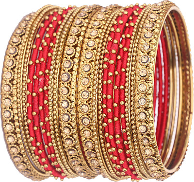 NMII Metal, Fabric Zircon Bangle Set(Pack of 20)