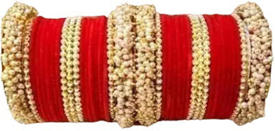khooshbu Metal Pearl Bangle Set