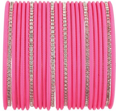 Zulka Get Your Traditions Metal Zircon Bangle Set(Pack of 26)