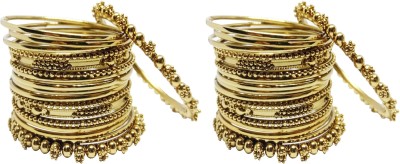 Anahat collection Metal Gold-plated Bangle Set(Pack of 2)