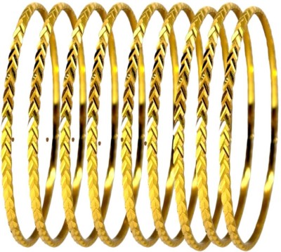 maa sitala store Alloy Gold-plated Bangle(Pack of 8)