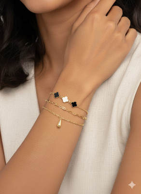 Tandyzone Stainless Steel Sterling Silver Charm Bracelet