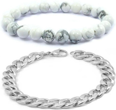 IKONKARR Crystal, Alloy, Stainless Steel Bracelet(Pack of 2)