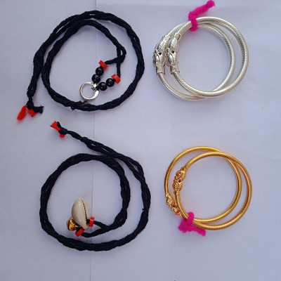 Khushi Traders Alloy Gold-plated Bangle Set(Pack of 6)