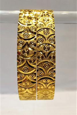Rudra Alloy Gold-plated Kada(Pack of 2)