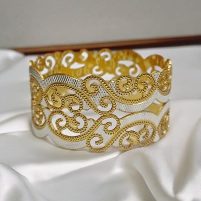 amjewels Brass Gold-plated Bangle Set(Pack of 2)