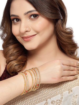 Sukkhi Alloy Gold-plated Bangle Set(Pack of 6)