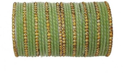 RADHA MOHAN EMPIRE Fabric, Glass Bangle Set(Pack of 34)