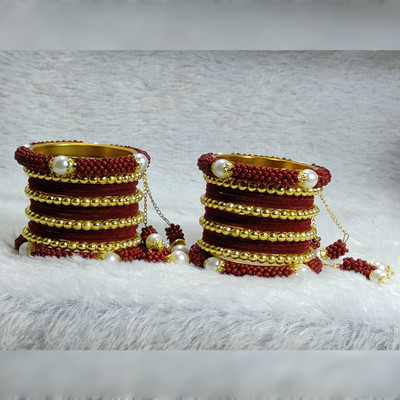MAHAVEER TRADERS Alloy Gold-plated Bangle Set(Pack of 10)