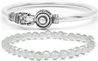 IKONKARR Silver, Crystal, Sterling Silver Bracelet(Pack of 2)