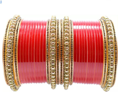 ishika Brass, Shell, Plastic Gold-plated Chudas(Pack of 36)