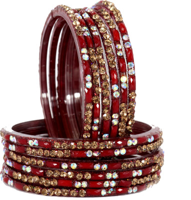 LAVAZZA Glass Bangle Set(Pack of 12)
