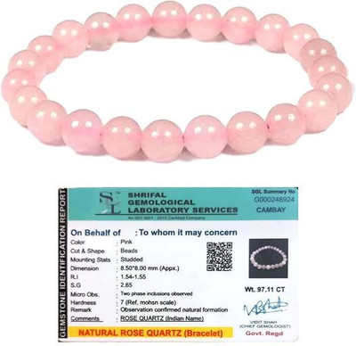 VIBESLE Stone, Rose Quartz Crystal Bracelet