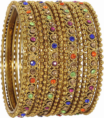 NMII Metal Zircon Bangle Set(Pack of 12)