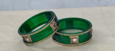 NG collection Plastic Crystal Bangle Set(Pack of 2)
