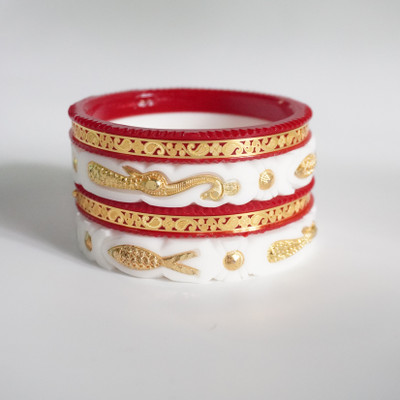 AALOKI Plastic Gold-plated Shakha Pola(Pack of 4)