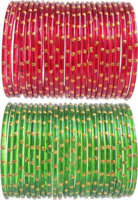 hand kkrafts Glass Bangle Set(Pack of 48)